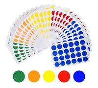 HQdeal 2cm Pegatinas Redondas Colores, 30 Hojas Etiquetas Adhesivo, 6 Colores Pegatinas Círculo Etiquetas Autoadhesivo para Oficina, 720pcs