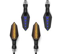 HQEJKCIOF Intermitentes Motocicleta Intermitentes LED universales para motocicleta, lámpara ámbar de flecha, luces freno señal intermitente trasera, indicadores 12V, 2/4 Uds