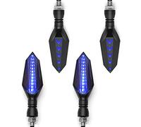 HQEJKCIOF Intermitentes Motocicleta Intermitentes LED universales para motocicleta, lámpara ámbar de flecha, luces freno señal intermitente trasera, indicadores 12V, 2/4 Uds