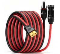 HQFIXDO Cable de extensión de panel solar a XT60 de 3 m para Ecoflow Anker SOLIX BLUETTI, conector solar de 12 AWG M-C-4 a XT60, adaptador de conector de panel solar para generador de central