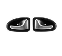 HQGQCEZEK 1/2 Manija Interior Puerta Coche Izquierda Derecha Color Plateado Mate Compatible Para Renault Para Clio 2000-2009 2/3-4/5 Puertas Manija Puerta Interior(1 Pair)