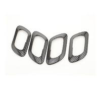 HQGQCEZEK Accesorios Coche Chorme Manija Ventana Puerta Interior Cubierta Marco Pegatina Embellecedora Para Peugeot 3008 2009-2015 (Fibra de carbon)