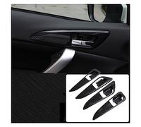 HQGQCEZEK Cubierta Cuenco Para Manija Puerta Interior Coche Marco Embellecedor Guarnición Bisel Para Mitsubishi Para Eclipse Para Cross 2018 2019 (Fibra de carbon)