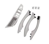 HQGQCEZEK Manija Puerta Interior Para B&MW 5 Series F10 F11 F18 520i 525i 528i 530i 2010-2017 LHD Reposabrazos Cuero Manija Puerta Interior Panel Montaje Embellecedor Embellecedor Manija Puerta(gris)