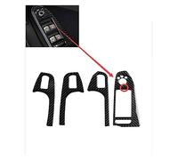 HQGQCEZEK Para A4 B8 A5 Q5 2008 2009 2010-2016 Fibra De Carbono Puerta Ventana Elevador Panel Botón Marco Pegatina Embellecedora (Right drive Style 1)
