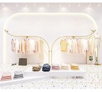 HQHM Perchero Montado En La Pared Dorado, Perchero Montado En La Pared Para Ropa, Estante De Exhibición De Tienda De Ropa Boutique Creativa