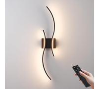 HQHYGM 100Cm Wall Light Wireless with Remote Control & Timer USB Rechargeable 6000Mah No Drillimodern Indoor Wallp for Liviroom Bedroom Hallway/Black 1Pack