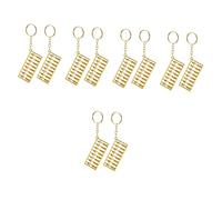 HQHYGM 10pcs Keychain Key Ring Chain Keyholder Decoration Keys Retro Abacus Pendant Hanging Decor for Bags
