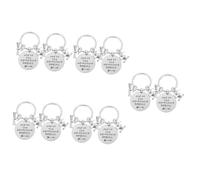 HQHYGM 10pcs Keyring Chain for Class of Graduation Keychain Stainless Steel Bag Pendant Key Hook Self Adhesive
