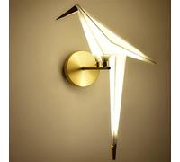 HQHYGM 10W Wall Light Indoor Metal Wallp Bird Bedsidep Alumianimald and White 3000K Dfor Bedroom Liviroom Courtyard