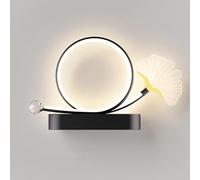 HQHYGM 12W Acrylic Decorative Mounted Light Round Lamp 3 Color Mode Wall Sconces for Living Room Bedroom Indoor Decor Fixture 15.3in