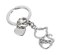 HQHYGM 1pc Keychain Chain Keys Tote Car Key Ring Women Cute Keychains for Christmas Party Favors Gifts Cat Shape Bag Decoration Hanging Ornaments Filler