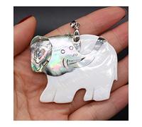 HQHYGM 1PC Natural White Shell Pendant Lucky Elephant Seashells Charms for Necklace Making Jewelry Findings Gift Ornaments (Color : B-48x40mm) (AA55x42mm A)