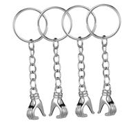 HQHYGM 2 Pairs Zinc Heart Keychain Couples Matching with Charming Magnetic Stylish Bag Pendant for Boyfriend Valentine Sleek Couple Key Holder Accessory