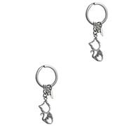 HQHYGM 2 Pcs Girl Keychain for Keys Car Crystal Hanging Accessories Cartoon Chain Cat Key Ring Christmas Party Favors Backpack Pendant Decorations Bag