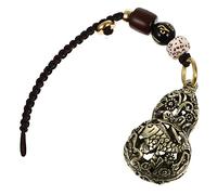 HQHYGM 2 Pcs Travel Chain Chains for Crafts Car Hanging Pendant Fish Pattern Handbag Wealth Charm Ring Decor Creative Key Rings Gourd