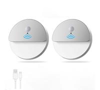 HQHYGM 2 Pieces Wall Light Indoor Rechargeable Night Light with Motion Detector USB Rechargeable Wallp Cordless Without Drillisconce Sensor for The Rod