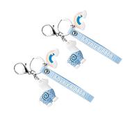 HQHYGM 2pcs Alpaca Keychains in Resin Fluffy Novelty Keyring for Bag Car Door Decor