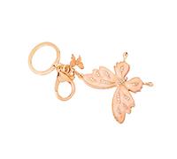 HQHYGM 2pcs Butterfly Crystal Ornament Rhinestone Purse Car Hanging Decor Animal Keychain Bag Charm Creative Key Ring Child White Decorations Metal Bee