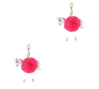 HQHYGM 2pcs Car Keychains Keychain Key Chain Fluffy Key Ring Unicorn Fluffy Pendant Accessories Miss Telephone