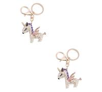 HQHYGM 2pcs Chain Purses Key Animals Womens Wallet Bag Hanging Pendant Metal Cartoon Keyrin Keychain Lady Bags Handbag