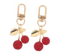HQHYGM 2pcs Cherry Accessories Women Cute Bag Handbags Cars Keychain Charms All Occasions Thoughtful Present for Friends and Family