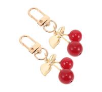 HQHYGM 2pcs Cherry Keychain Bag Charms for Women Cute Purse Accessories Handbag Charm Set for Car Bags and Backpacks