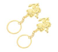 HQHYGM 2pcs Chinese Dragon Ornaments Keychain Decorative Keyring for Adults Chinese Festival Decorations