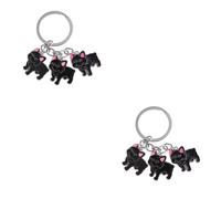 HQHYGM 2pcs Dog keying Pet Keychain Dog Keychain Ring Fashion Key Rings s for Women Pet Key Rings Metal Key Ring Cute Pendant Keyring Miss Car Animal