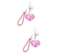 HQHYGM 2pcs Fashion Shiny Pendants Key Holder Sequins for Car Keyring Bag Charm