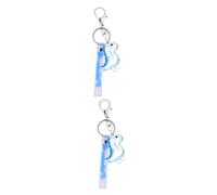 HQHYGM 2pcs Fashionable Keychain Acrylic PU Dinosaur Shape Key Ring Great Decor for Boys Girls Birthday