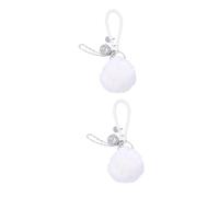 HQHYGM 2pcs Fluffy Key Ring Pendant Keychain Accessory Fashion Keyring for Girls Keychains Cute Bag Pendant