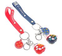 HQHYGM 2pcs Fortune Keychain Pendant Hanging Ornaments Waving Cat Key Ring Cute Bag Charm