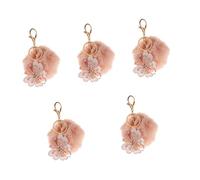 HQHYGM 2pcs Key Chain Women Purse Womens Keychain Backpack Accessories Car Key Rings Women Keychain Bag Key Rings Sturdy Pom Pom Key Chain for Backpack Child