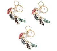 HQHYGM 2pcs Lucky Charms Keychain Japan Fish Flag Key Chains Kids Keyrings for Kids Kid Purse Japandi Decor Purses Key Ring Child The Clouds Zinc Bag Pendant