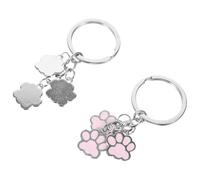 HQHYGM 2pcs Metal Claw Keychains Cute Paw Print Backpack Purse Decorations Lightweight Compact Key Ring for Dog Lovers Birthday Christmas