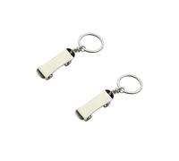 HQHYGM 2Pcs Silver Skateboard Keychain Keyring Key Holder Car Keys Bag Decoration Ring Pendant for Skateboarders and