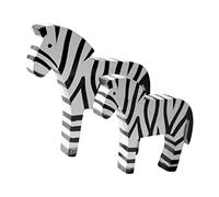 HQHYGM 2Pcs Wooden Zebra Statues Hand Carved Craft Figurines Handmade Sculpture Wood Carving for Desktop Bookshelf Home Decoration Gift