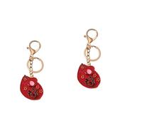 HQHYGM 2pcs Year Rat Keychains Small Red Key Holder Unique Key Decoration for Men Women Stylish Bag Pendant for Friends Family