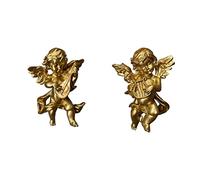 HQHYGM 2X Angel Statue Cherub Wall Sculpture Decorative Artwork Collections Ornaments Hanging for Home TV Shelf Office Hotel