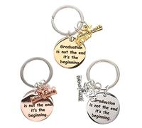 HQHYGM 3pcs Class of Graduation Keychain Meaningful Stainless Keyring Pendants Steel for Graduates Classmates