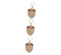 HQHYGM 3pcs Leather Case Keychain Creative Bag Pendant for Access Control Stylish Keyring Accessory
