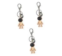 HQHYGM 3pcs Material Astronaut Shape Keychain Key Bag Pendant for Men