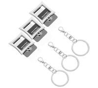 HQHYGM 3pcs Metal Insert Chains Diamond-Shaped Graduation Keyrings Blank Decorative Photo Frame Key Rings for Personalised