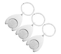 HQHYGM 3pcs Metal Shopping Trolley Token Key Ring Grocery Cart Release Portable Keychain Pendant for Keys Bags and Everyday Use