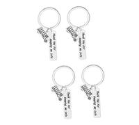 HQHYGM 4 Pcs Drive Safely Keychain Backpack Decor Key Latch School Bus Pendant Creative Keychain Key Rings Key Fob Student Key Chain Me Key Ring Driving Keychains Creative Key Holder