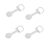 HQHYGM 4pcs Shopping Cart Coin Stainless Steel Coins Holder Trolley Token Quarter Keychain for Supermarket Car