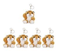 HQHYGM 5pcs Imitation Small Tiger Pendant Mascot Tiger Year Keychain Decoration for Cute Tiger and Bear Lovers Animal Doll Hanging Decor for Home Car