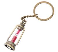 HQHYGM 5pcs Vintage Keychains Sand Timer Key Chain Set Retro Metal Charm Men Women Backpacks Small Hourglass Keyring Gift for Mother's Day