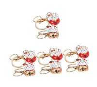 HQHYGM 8pcs Fortune Cat Keychain Cute Cat Keychains for Girls Women Backpack Purse Charm Anime Inspired Luck for Phone